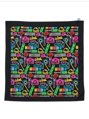 MOSCHINO | S/S 2016 “Work In Progress” Neon Silk Scarf 32”